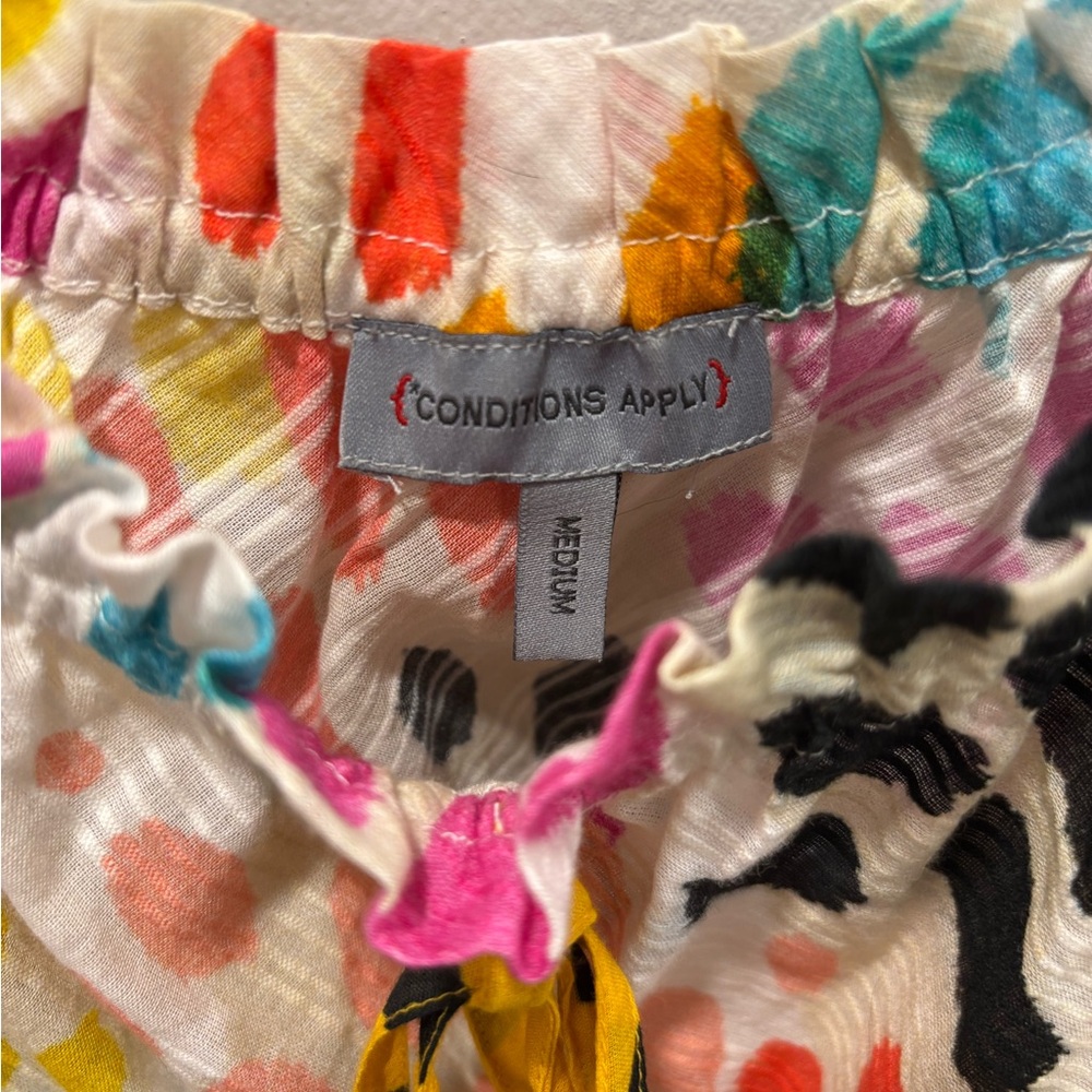 Vibrant Multicolor Ruffle Top - Picture 7 of 9